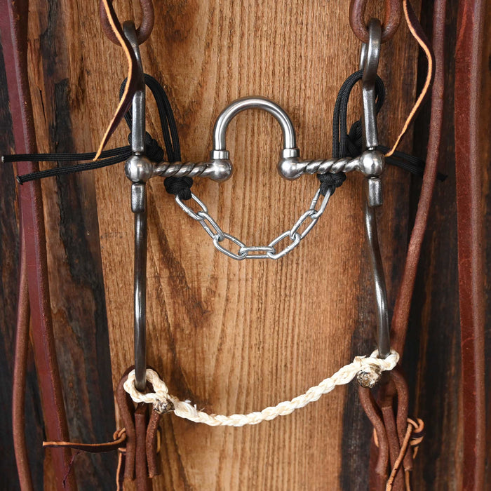 Kerry Kelley 10 Twisted Wire Correction Bridle Rig w/All New Leather