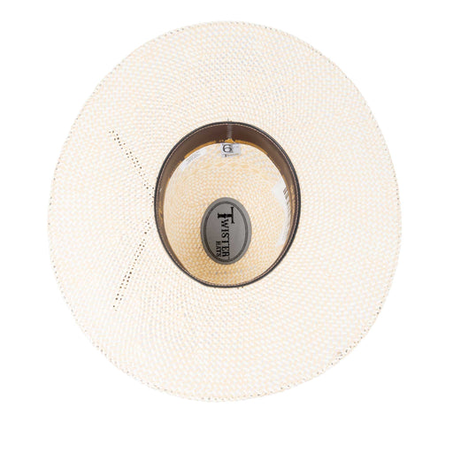 Twister Twisted Weave Open Crown Straw Hat - 5" HATS - STRAW HATS M&F Western Products