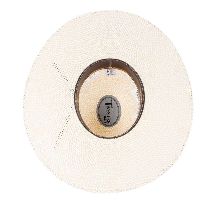 Twister Twisted Weave Open Crown Straw Hat - 5" HATS - STRAW HATS M&F Western Products