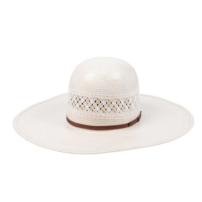 American Two Tone Vented 5" Open Crown Straw Hat HATS - STRAW HATS American Hat Co.