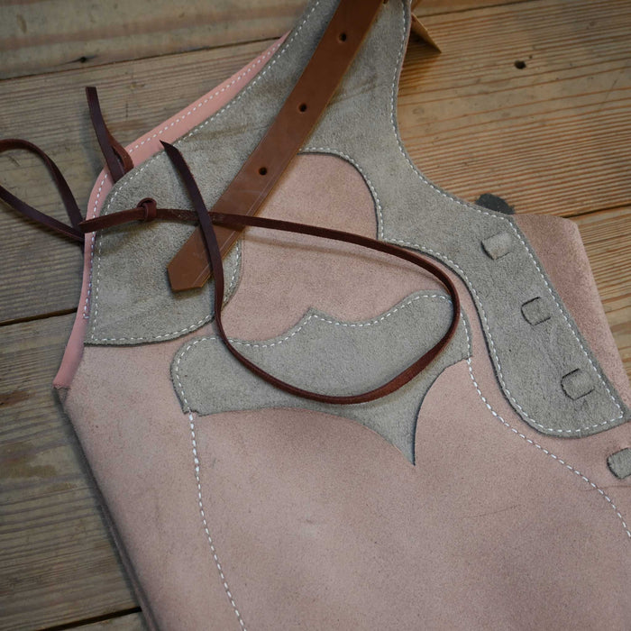 WLC Light Pink Stepthrough Chaps with 1/2 Zips Tack - Chaps & Chinks WLC