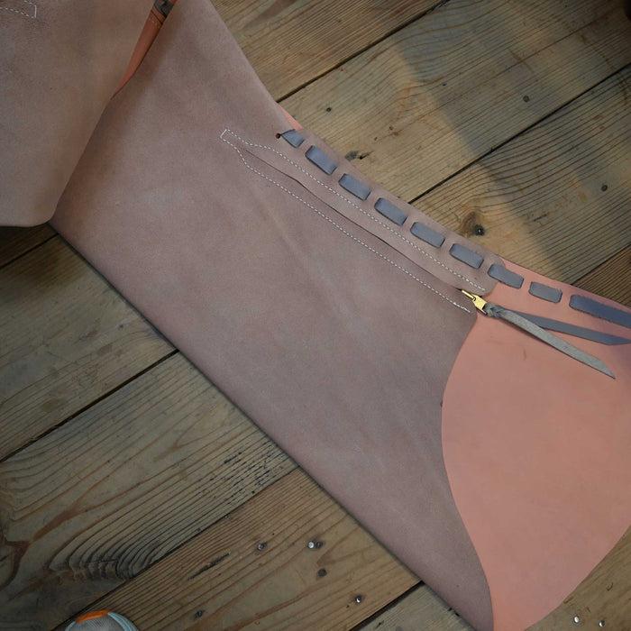 WLC Light Pink Stepthrough Chaps with 1/2 Zips Tack - Chaps & Chinks WLC