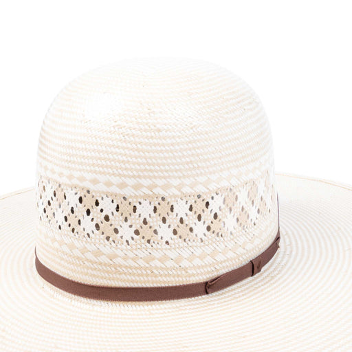 American Two Tone Vented 5" Open Crown Straw Hat HATS - STRAW HATS American Hat Co.
