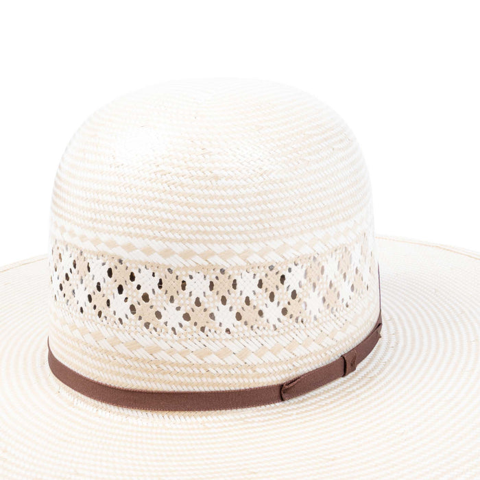 American Two Tone Vented 5" Open Crown Straw Hat HATS - STRAW HATS American Hat Co.