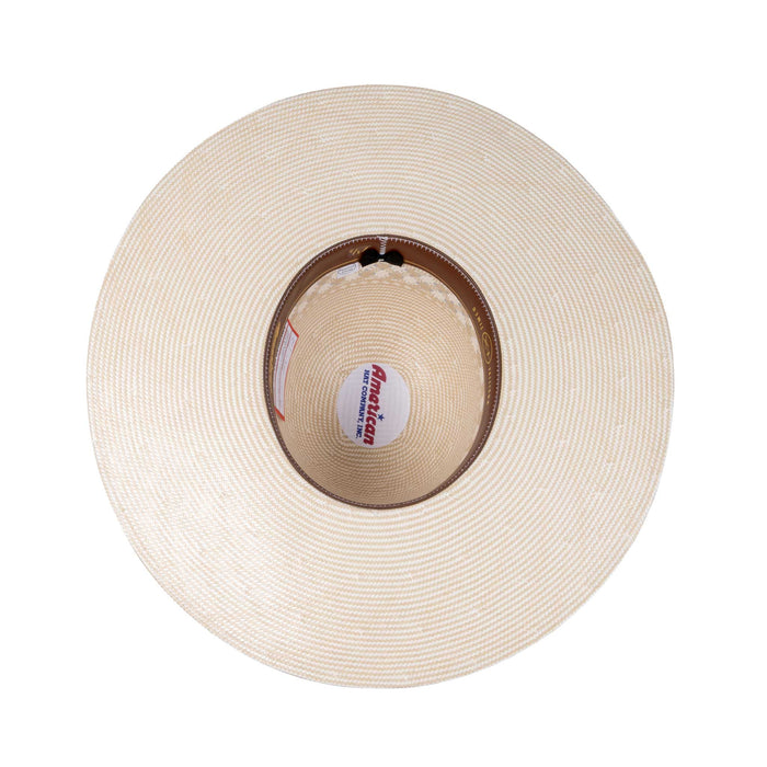 American Two Tone Vented 5" Open Crown Straw Hat HATS - STRAW HATS American Hat Co.
