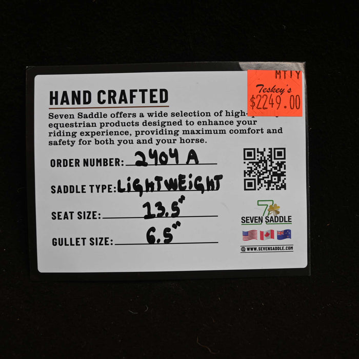 13.5" SEVEN LIGHTWEIGHT (WOOD TREE) BARREL SADDLE