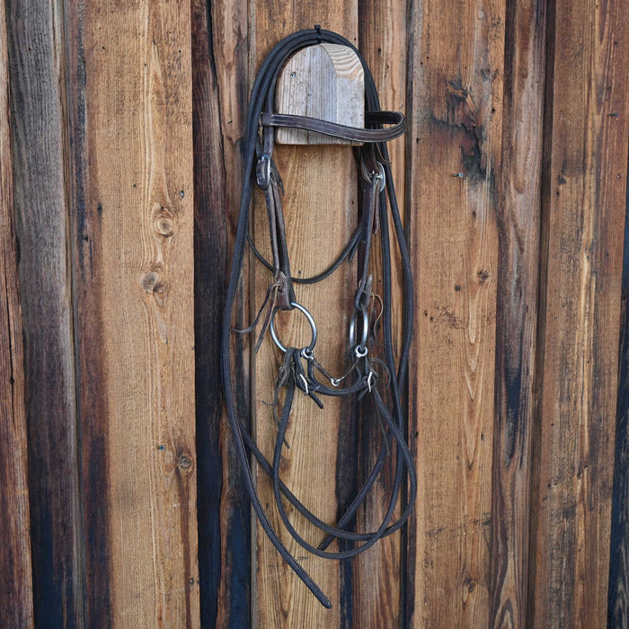 Bowman O-Ring Snaffle Bridle Rig w/Browband Headstall