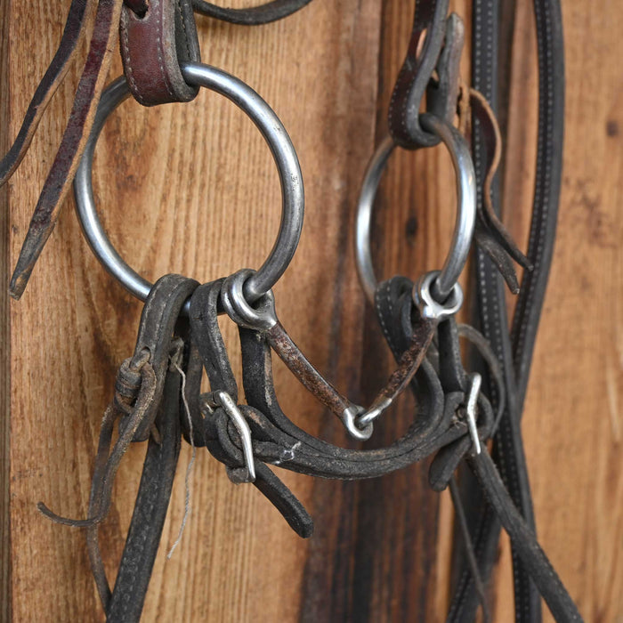 Bowman O-Ring Snaffle Bridle Rig w/Browband Headstall