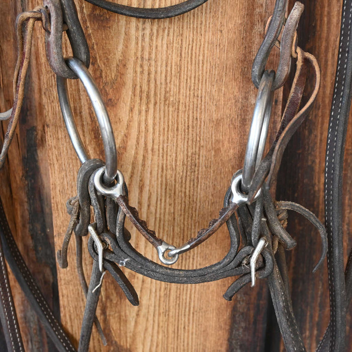 Bowman O-Ring Snaffle Bridle Rig w/Browband Headstall