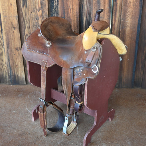 15.5" USED ROO HIDE BARREL SADDLE Saddles - Used ROO HIDE