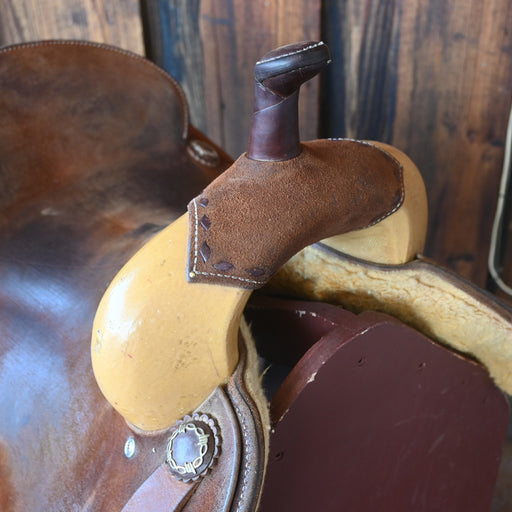 15.5" USED ROO HIDE BARREL SADDLE Saddles - Used ROO HIDE