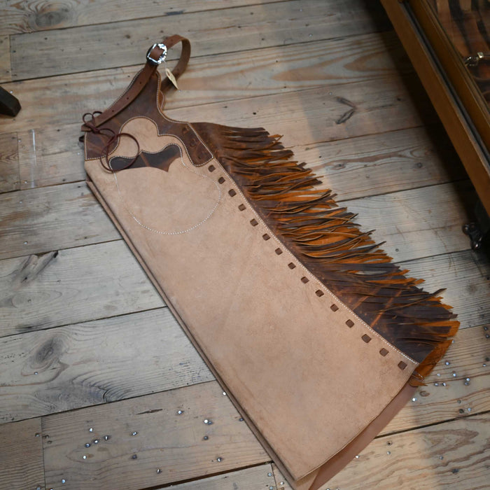 WLC Brown Stepthrough Chaps with 1/2 Zips Tack - Chaps & Chinks WLC