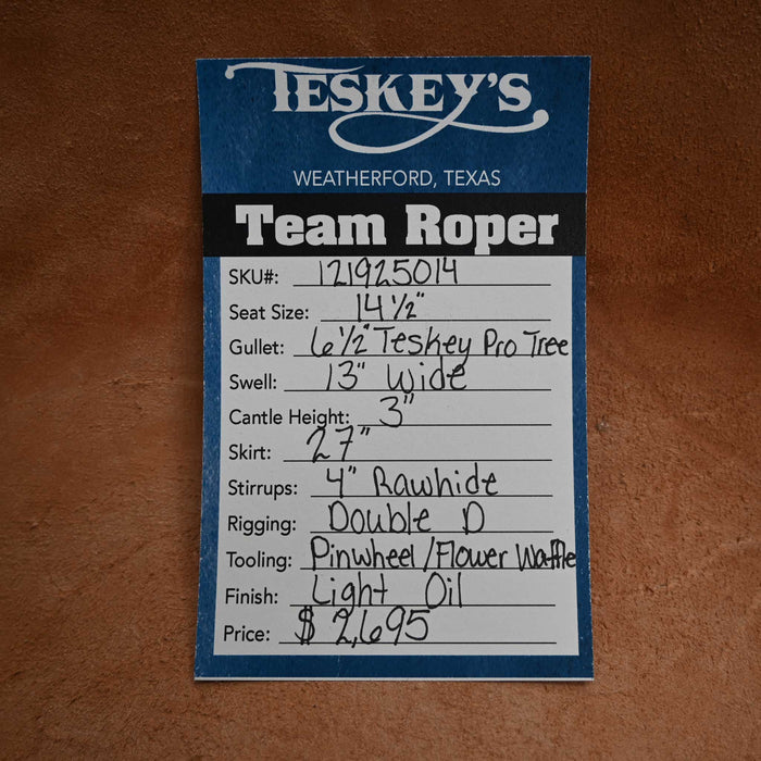 14.5" TESKEY'S TEAM ROPING SADDLE
