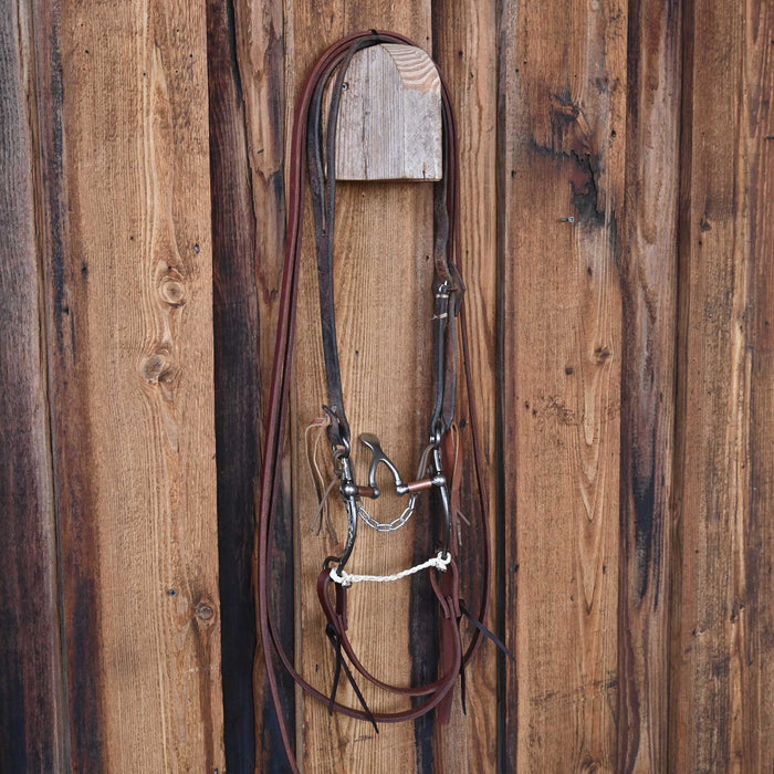 Kerry Kelley Silver Mounted 65 Cathedral Bridle Rig w/Split Ear Headstall