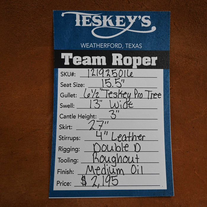 15.5" TESKEY'S TEAM ROPING SADDLE