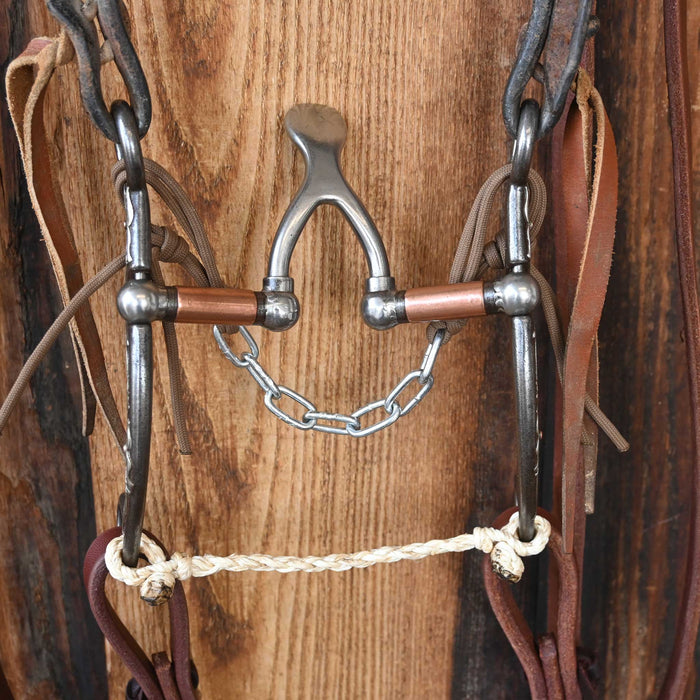 Kerry Kelley Silver Mounted 65 Cathedral Bridle Rig w/Split Ear Headstall