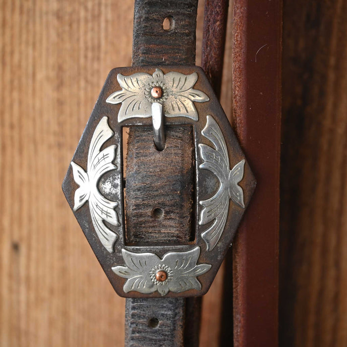 Kerry Kelley Silver Mounted 65 Cathedral Bridle Rig w/Split Ear Headstall