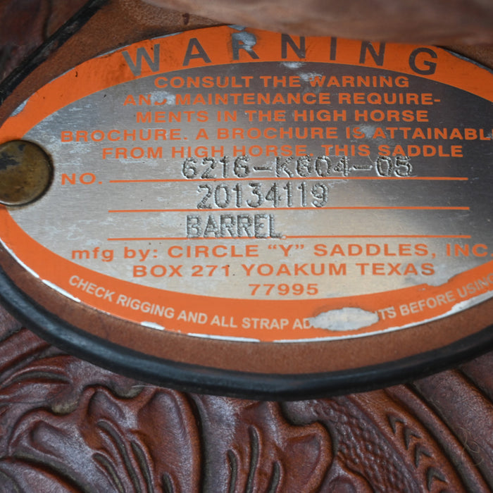 16" USED HIGH HORSE BARREL SADDLE