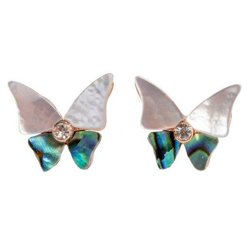 Mini Butterfly Two Tone Stud Earrings WOMEN - Accessories - Jewelry - Earrings Betty Oh