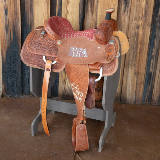 15" USED TESKEY'S TEAM ROPING TROPHY SADDLE Saddles - Used Teskey's Saddlery