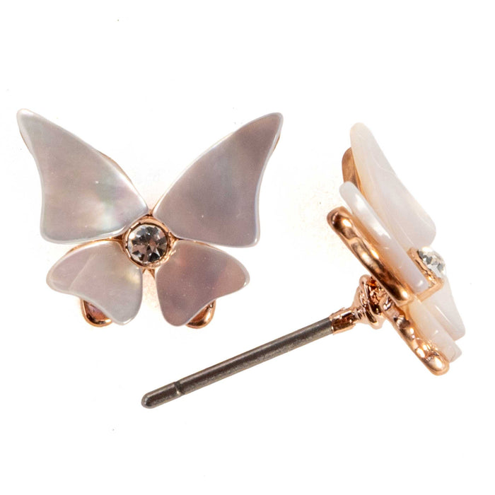 Mini Butterfly Mother of Pearl Stud Earrings WOMEN - Accessories - Jewelry - Earrings Betty Oh