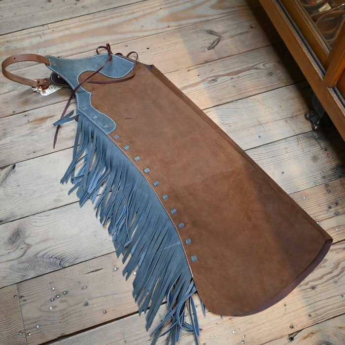 WLC Brown Stepthrough Chaps with 1/2 Zips Tack - Chaps & Chinks WLC