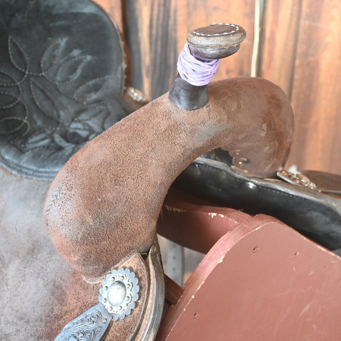 15" USED DOUBLE J BARREL SADDLE