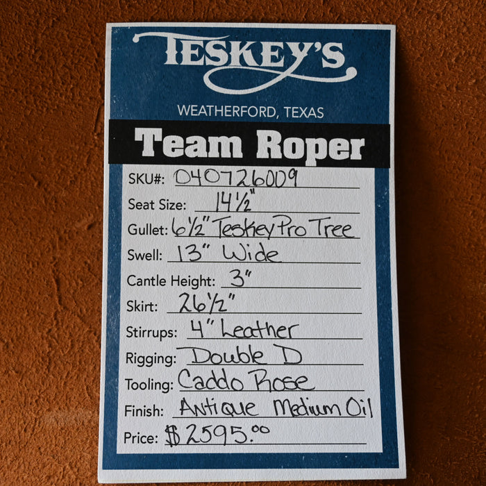 14.5" TESKEY'S TEAM ROPING SADDLE