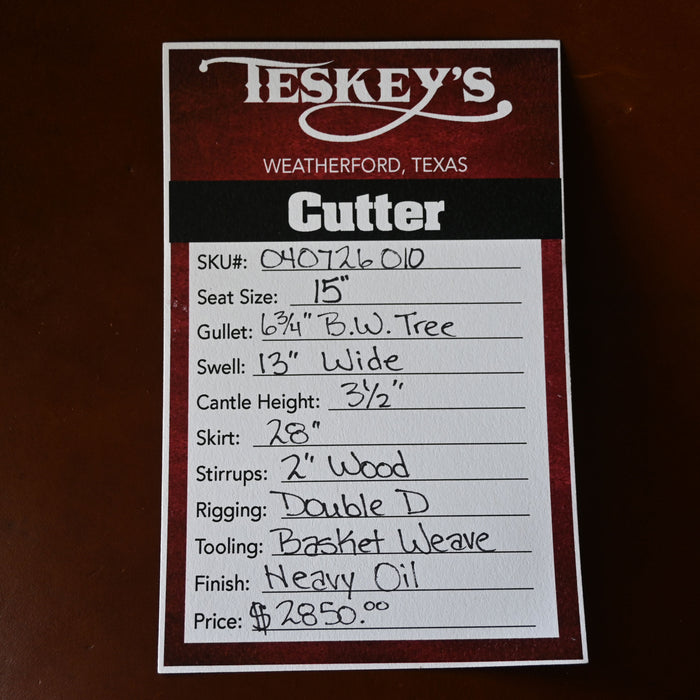 15" TESKEY'S PRO CUTTING SADDLE