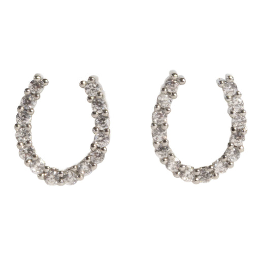 Silver Horseshoe Stud Earrings WOMEN - Accessories - Jewelry - Earrings Betty Oh