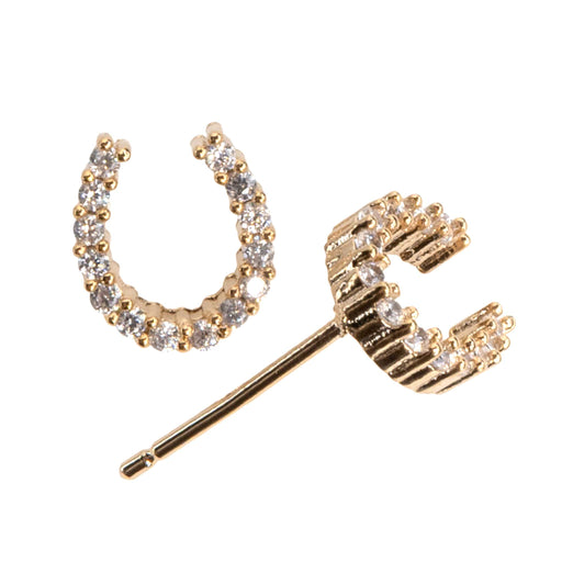 Gold Horseshoe Stud Earrings WOMEN - Accessories - Jewelry - Earrings Betty Oh