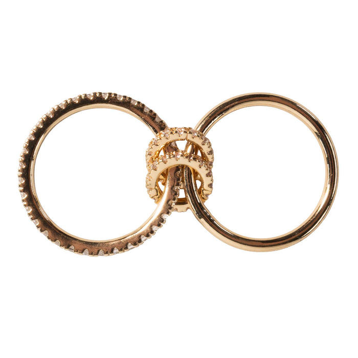 Triple Interlocking Pave Ring WOMEN - Accessories - Jewelry - Rings Sessori