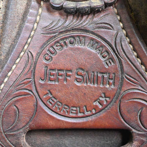 14" USED JEFF SMITH ROPING SADDLE Saddles Jeff Smith