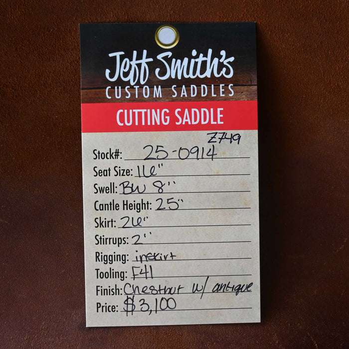 16" USED JEFF SMITH BUSTER WELCH CUTTING SADDLE