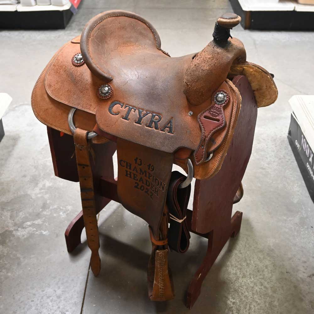 14.5" USED TESKEY'S TEAM ROPING SADDLE Saddles TESKEY'S SADDLERY LLC