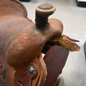 14.5" USED TESKEY'S TEAM ROPING SADDLE Saddles TESKEY'S SADDLERY LLC