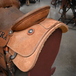 14.5" USED TESKEY'S TEAM ROPING SADDLE Saddles TESKEY'S SADDLERY LLC