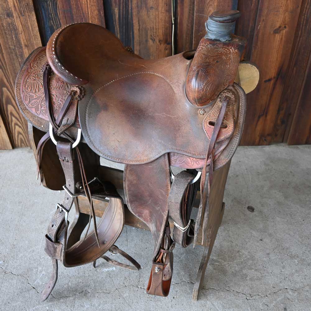 16.5" USED CRAIG LEWIS COWBOY SADDLE Saddles Craig Lewis   