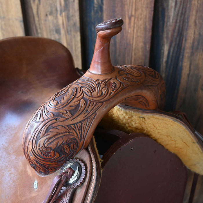 16" USED JEFF SMITH BUSTER WELCH CUTTING SADDLE