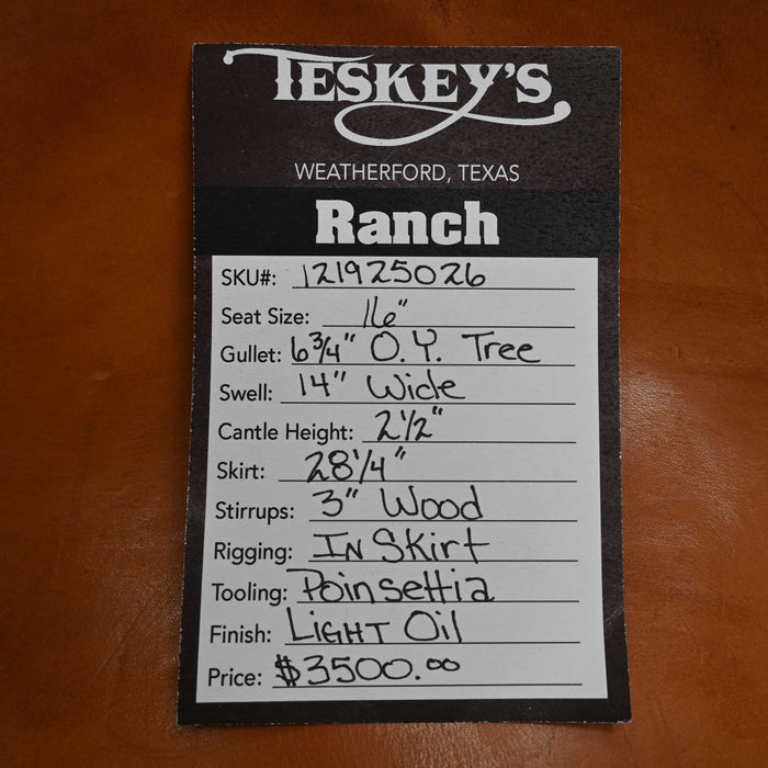 16" TESKEY'S RANCH SADDLE