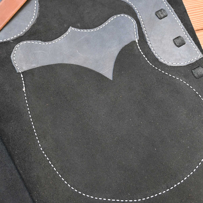 WLC Weighted Black Stepthrough Chaps Tack - Chaps & Chinks WLC