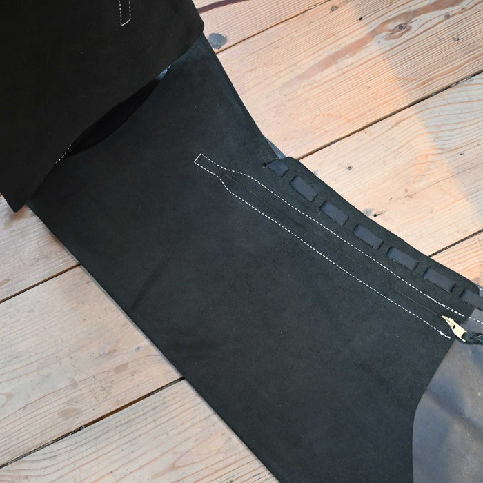 WLC Weighted Black Stepthrough Chaps Tack - Chaps & Chinks WLC