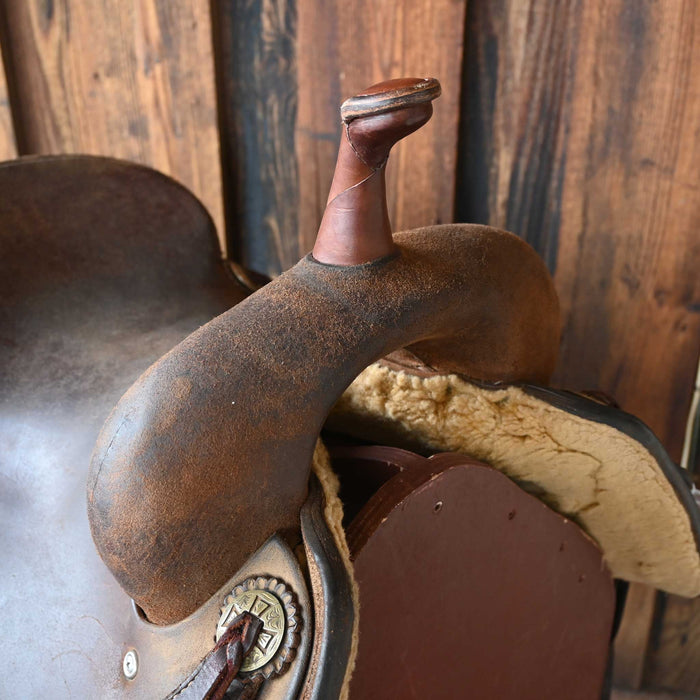 16" USED JEFF SMITH BEAU GALYEAN CUTTING SADDLE