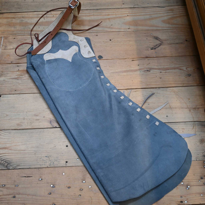 WLC Slate Blue & Gray Stepthrough Chap Tack - Chaps & Chinks WLC