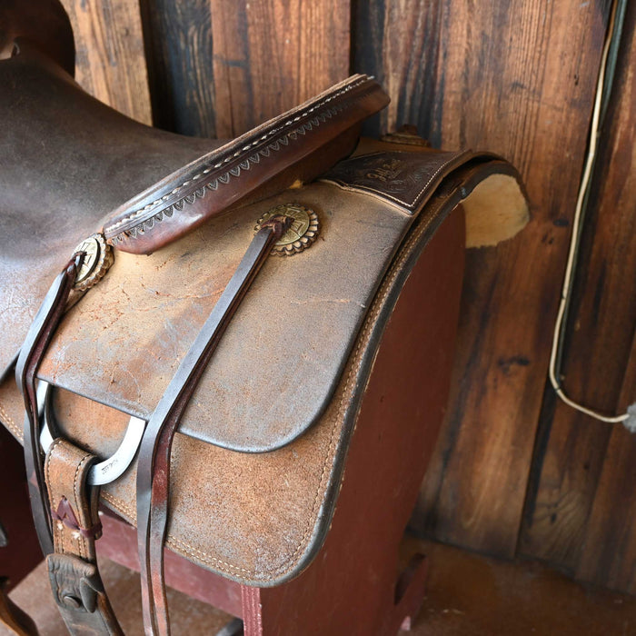 16" USED JEFF SMITH BEAU GALYEAN CUTTING SADDLE