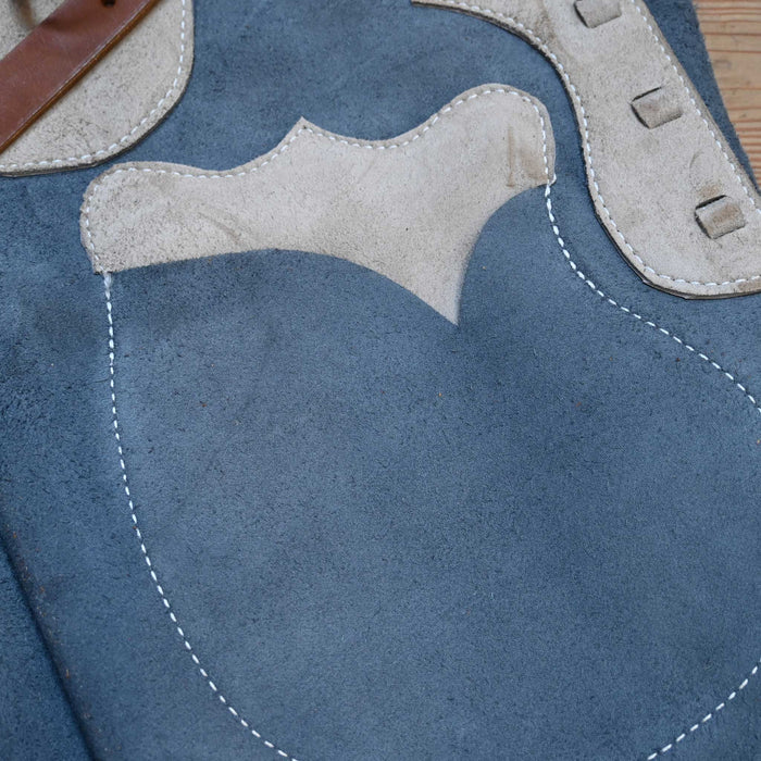 WLC Slate Blue & Gray Stepthrough Chap Tack - Chaps & Chinks WLC