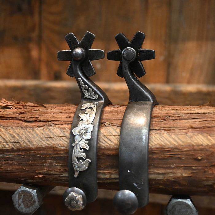 Tittor Silver Mounted "Youth" 6pt Spurs