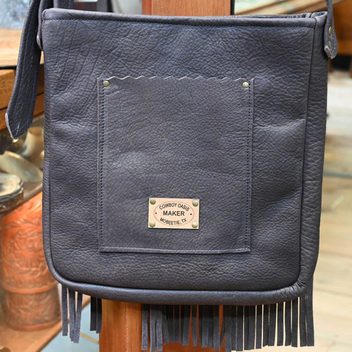 Handmade Cowboy Oasis Leather Tooled Flower Purse