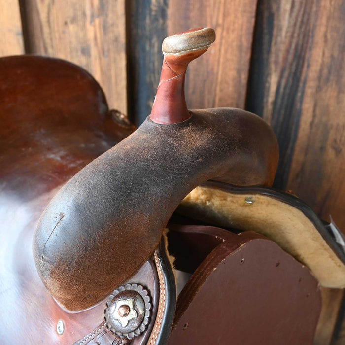 16" USED JEFF SMITH BUSTER WELCH CUTTING SADDLE