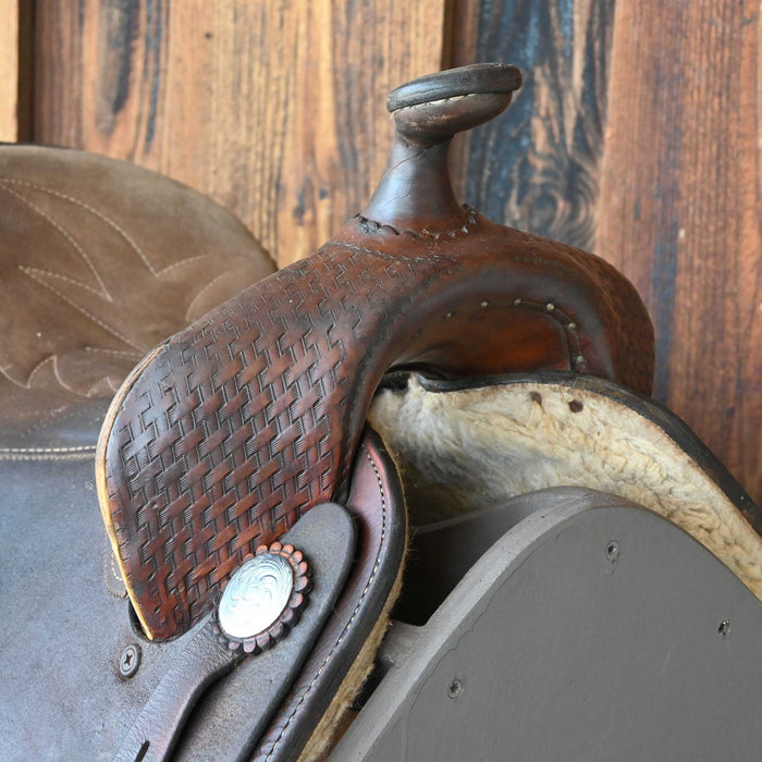 13.5" USED ED AND MARTHA WRIGHT BARREL SADDLE